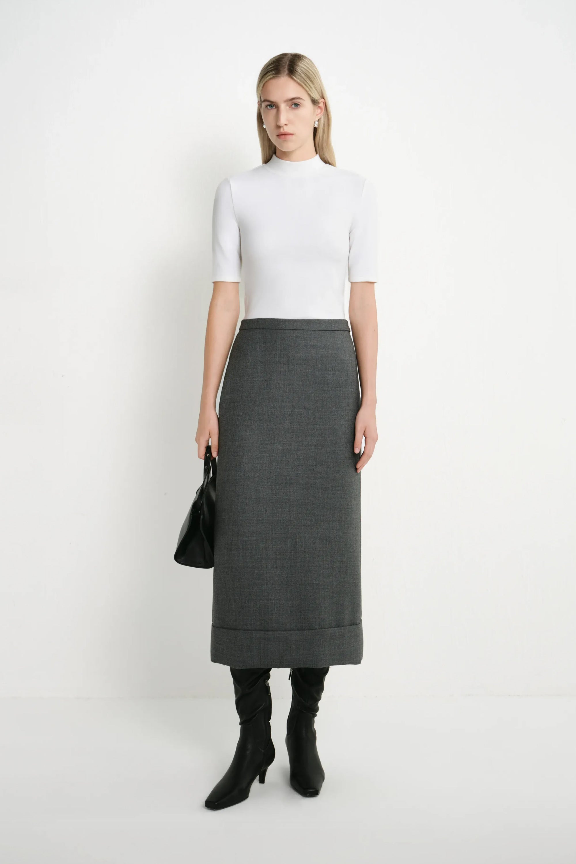 Paley Wool Blend Midi Skirt