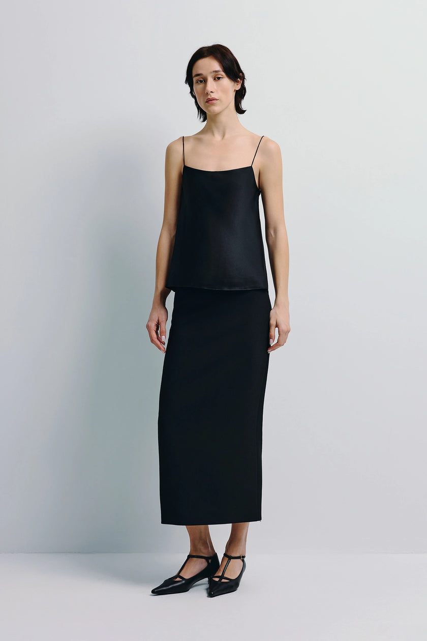 Roux Midi Pencil Skirt Black