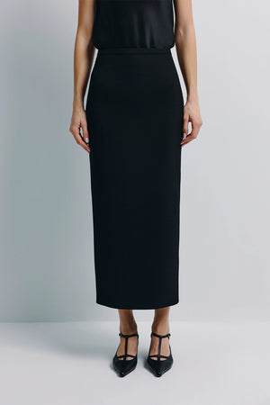 Roux Midi Pencil Skirt Black