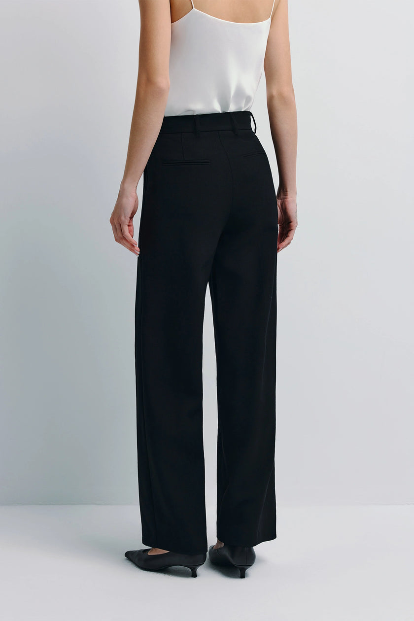 Merce Straight Leg Pant Black