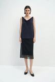 Viv Double Layered Organza Skirt Black