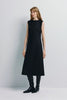 Roze A-line Midi Dress Black