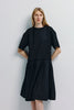 Lohan Pleated Skirt Dress Black
