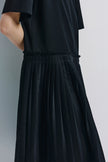Lohan Pleated Skirt Dress Black