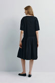 Lohan Pleated Skirt Dress Black