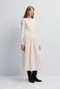 Lisette Boatneck Midi Dress Eggnog