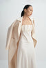 Margaux Satin Midi Dress Creme