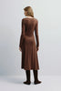 Rotha Sweater Knit Midi Dress Brown