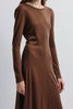Rotha Sweater Knit Midi Dress Brown