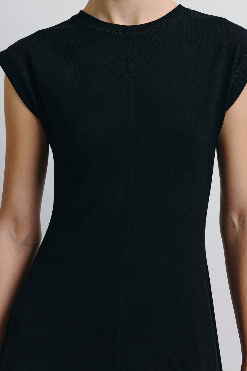 Emmy Sweater Knit Midi Dress Black