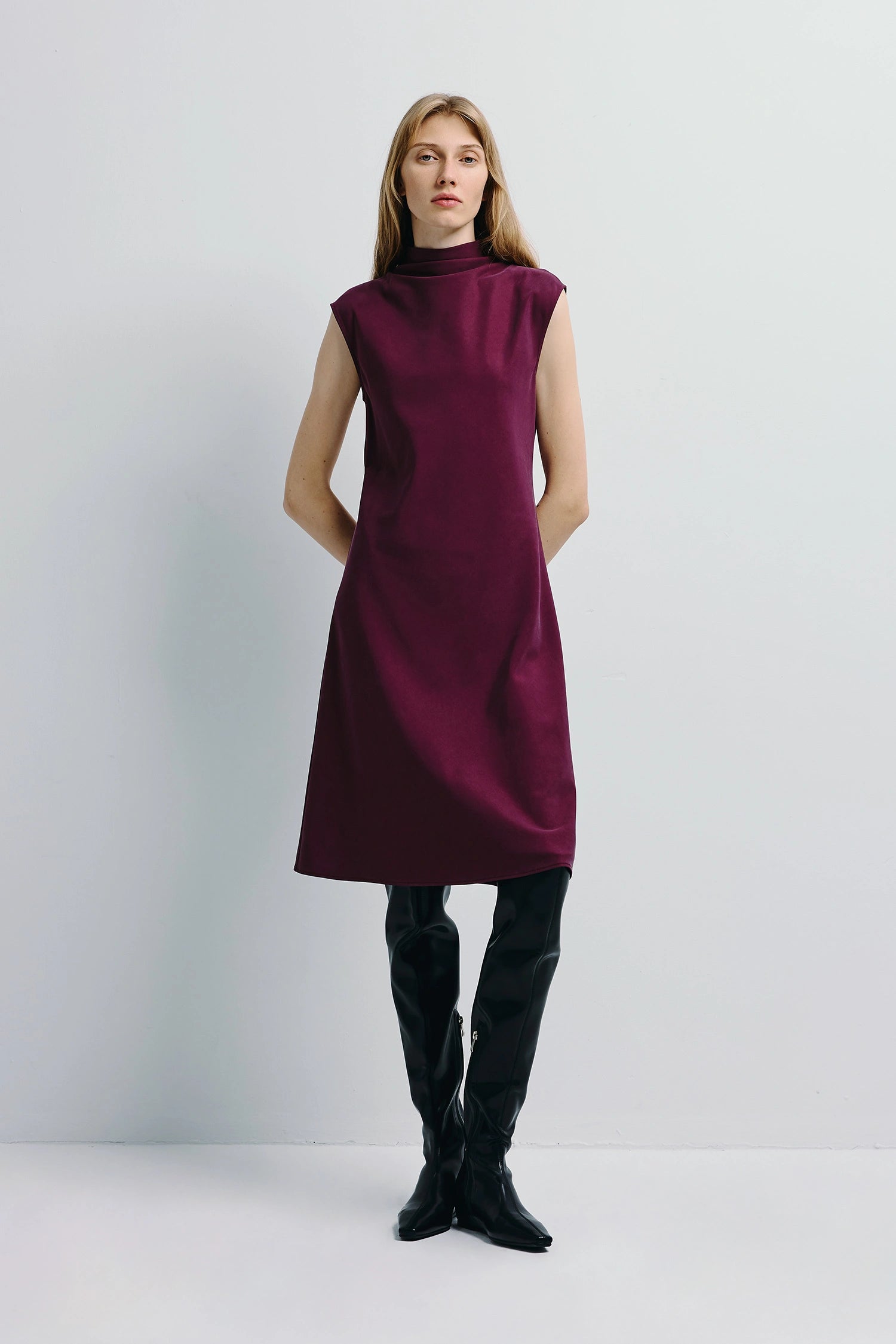 Mae Sheer Skirt Insert Dress Cherry