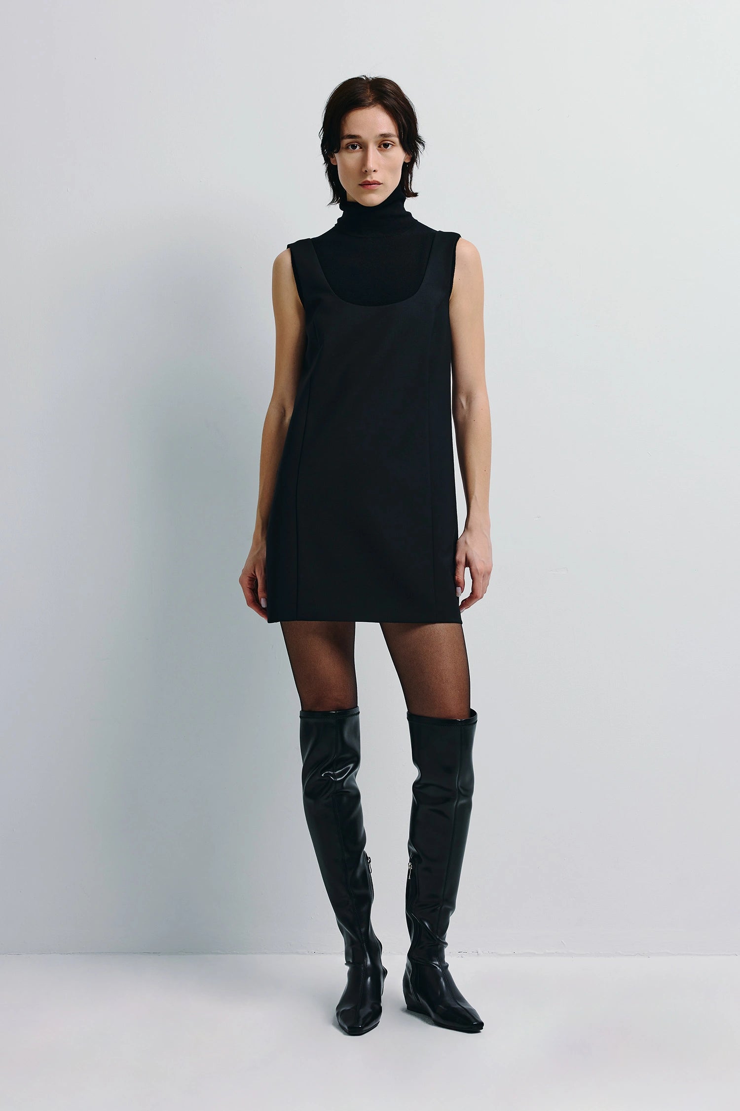 Norla Mini Shift Dress Black