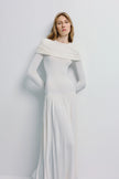 Gracy Cape Shoulder Maxi Dress Tofu