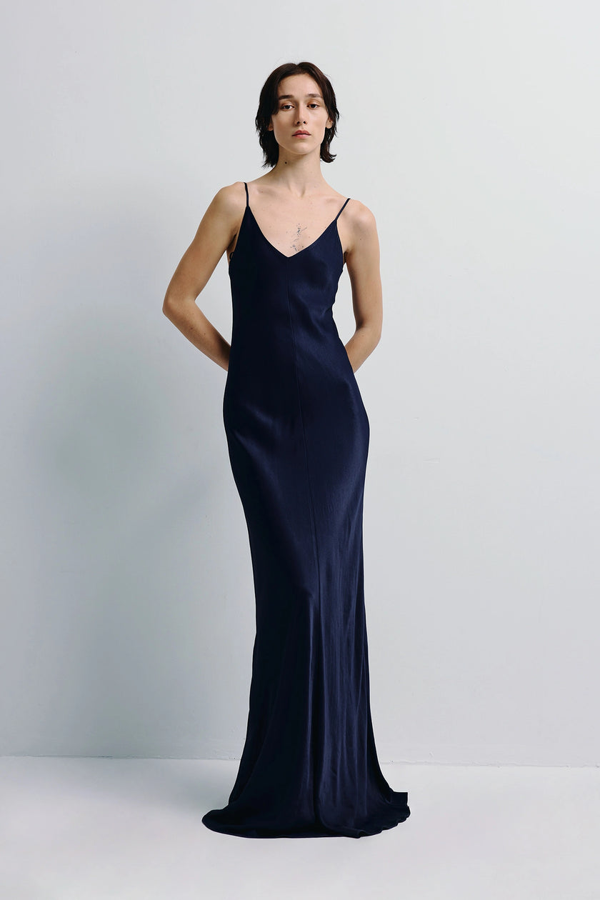 Sisilia Satin Maxi Dress Future Dusk