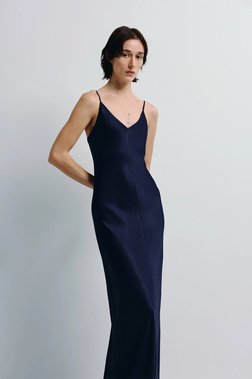 Sisilia Satin Maxi Dress Future Dusk