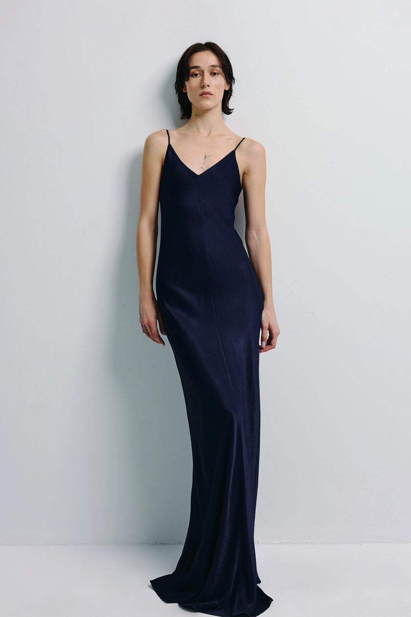 Sisilia Satin Maxi Dress Future Dusk