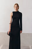 Blaine Draped Maxi Dress Black