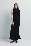 Blaine Draped Maxi Dress Black