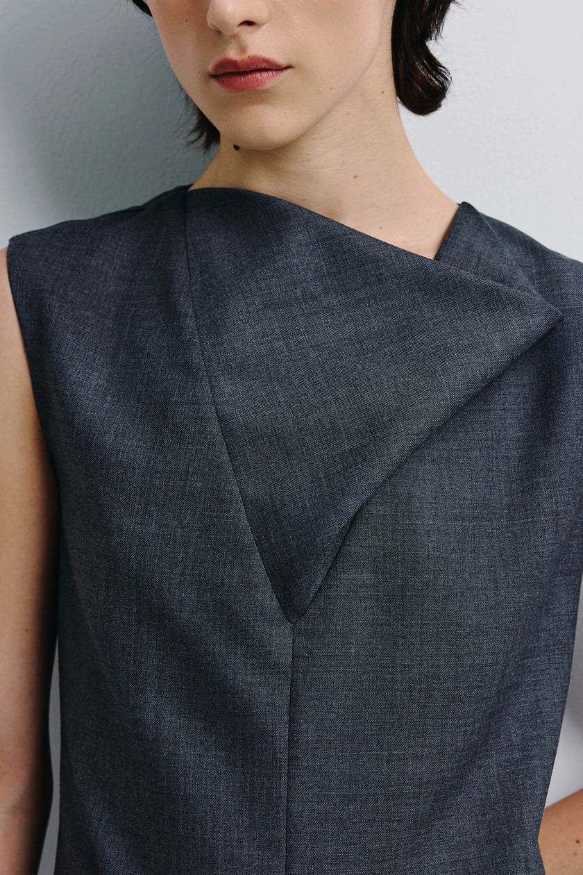 Kole Cowl Neck Midi Dress H.Grey