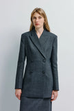 Paley Notch Collar Blazer Charcoal
