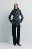 Paley Notch Collar Blazer Charcoal