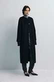 Iana Collarless Handmade Coat Black