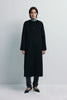 Iana Collarless Handmade Coat Black
