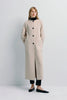 Iana Collarless Handmade Coat Eggnog