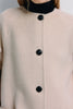 Iana Collarless Handmade Coat Eggnog