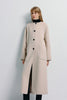 Iana Collarless Handmade Coat Eggnog