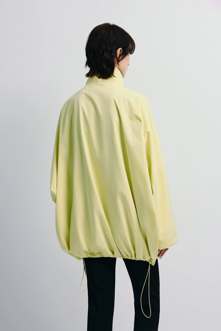 Ruesophie Spence Parachute Jacket in pale yellow, oversized tailored windbreaker, for women.