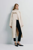 Anne Satin Coat Creme