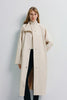 Anne Satin Coat Creme