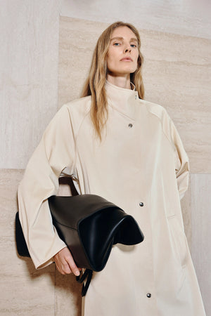 Anne Satin Coat Creme