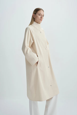 Anne Satin Coat Creme