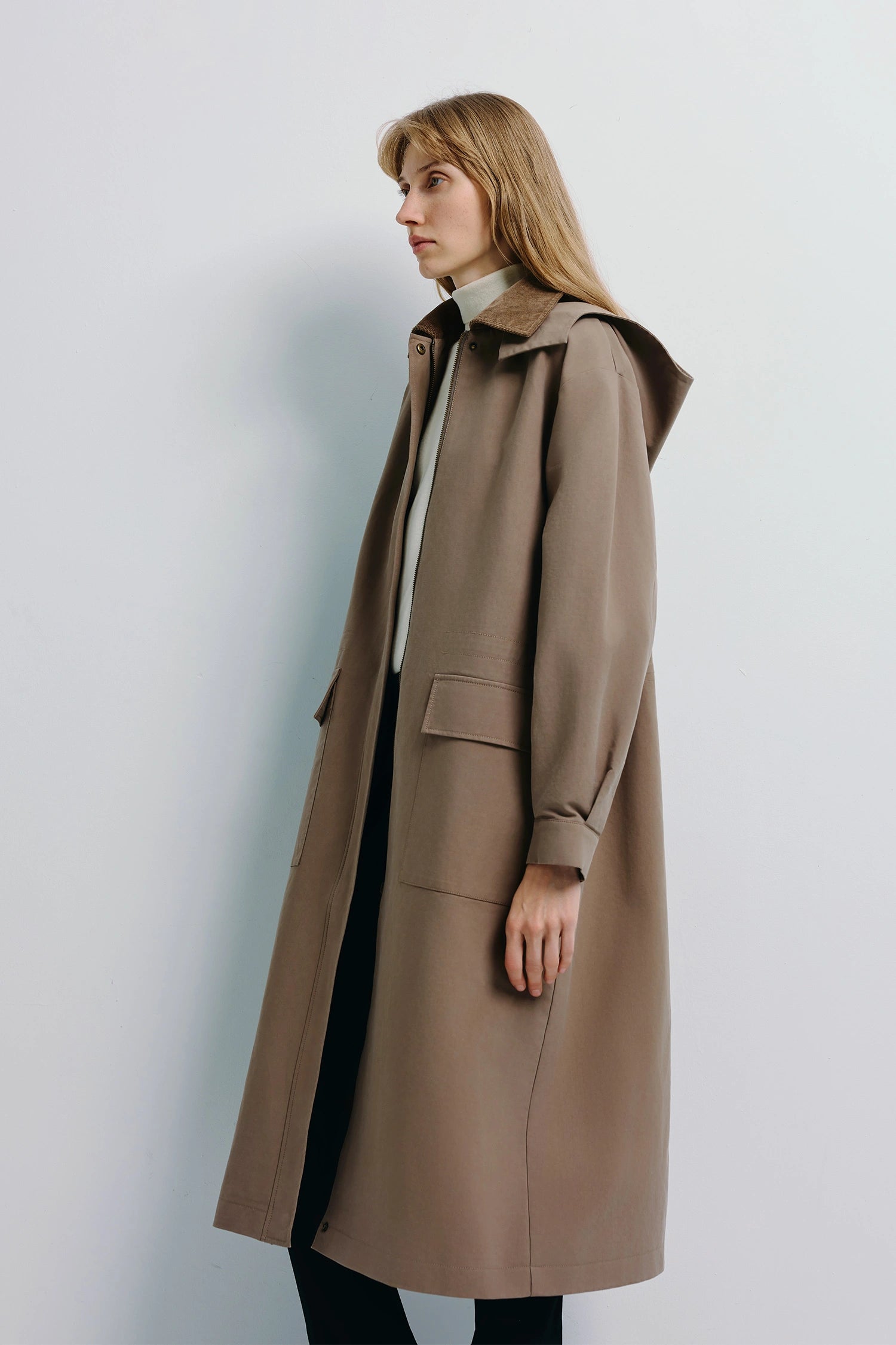 Jacob Hoody Coat Brown