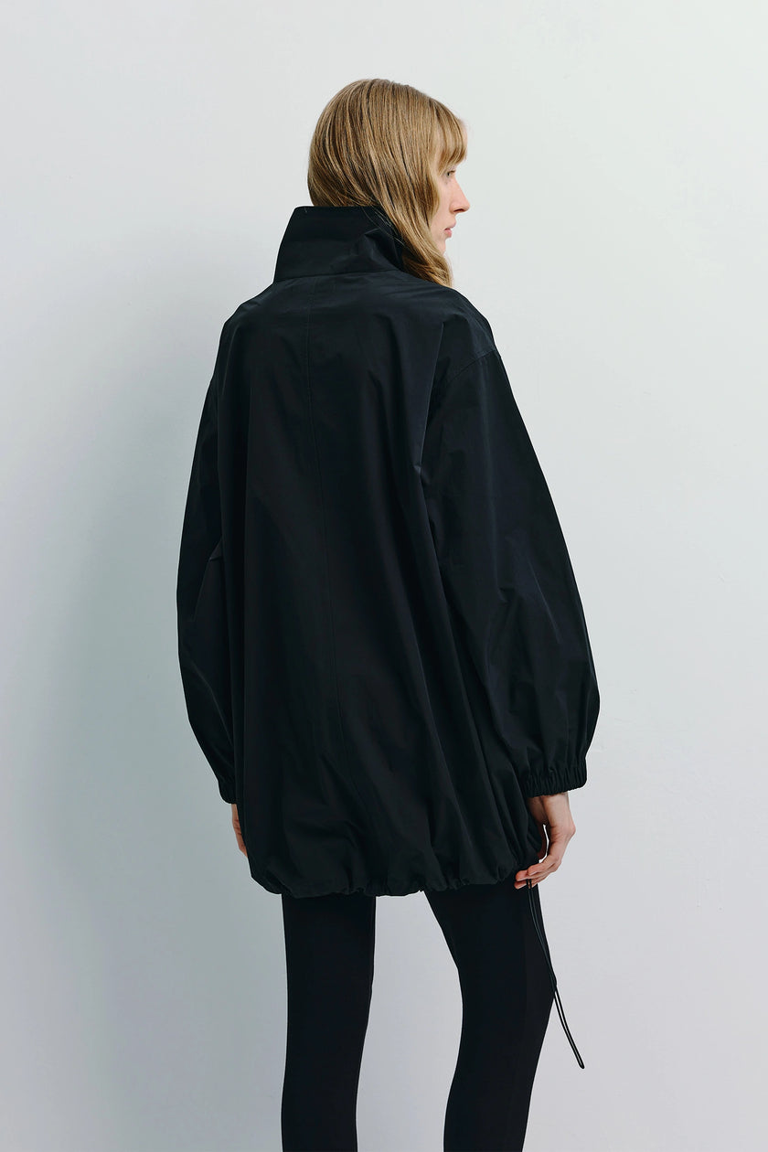 Corben Zip Front Parachute Jacket Black
