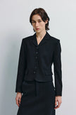 Lenn Fitted Short Blazer Black