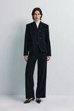 Camberly Collarless Short Blazer Black
