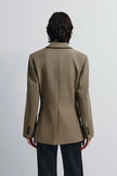 Ellison Oversized Shoulder Blazer Driftwood
