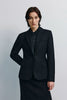 Jin Slim Waist Wool Blazer Black