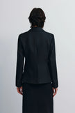 Jin Slim Waist Wool Blazer Black