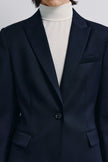 Jin Slim Waist Wool Blazer Navy
