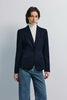 Jin Slim Waist Wool Blazer Navy