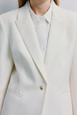Colette Single Button Blazer White