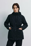 Donnes Quilted Hoody Jacket Black