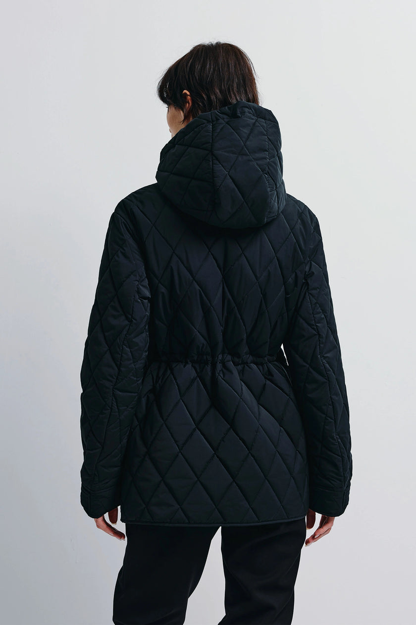 Donnes Quilted Hoody Jacket Black