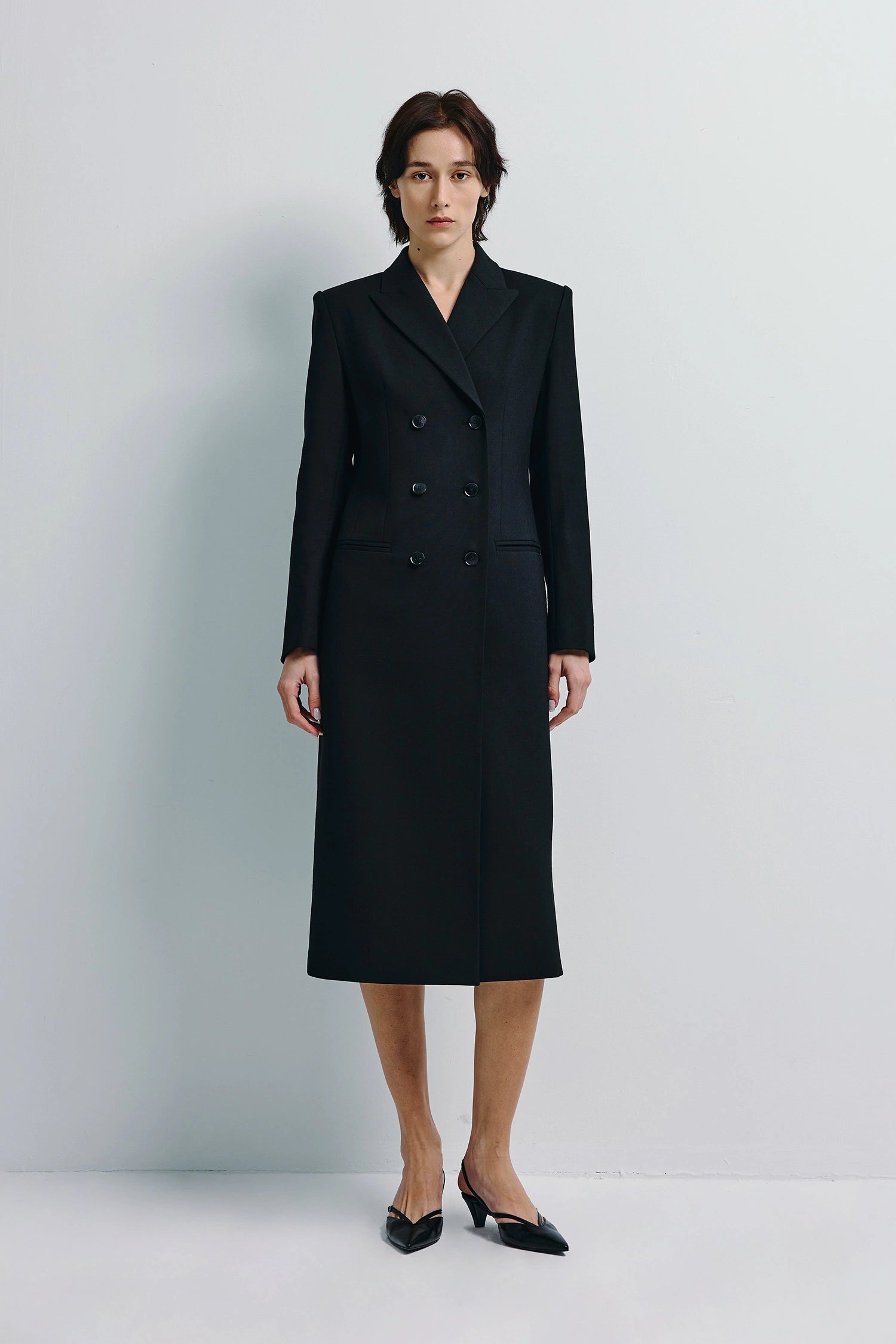 Lorde Double Breast Wool Coat Black