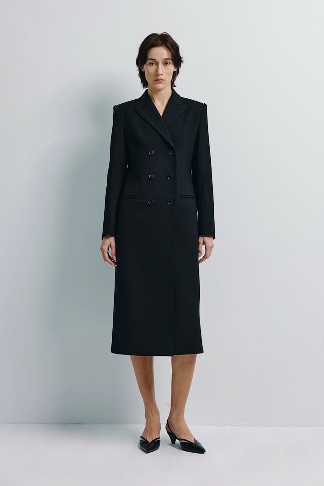 Lorde Double Breast Wool Coat Black