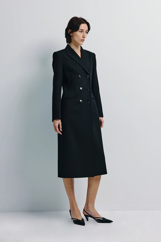 Lorde Double Breast Wool Coat Black